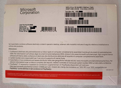 Microsoft windows pro ita - microsoft,